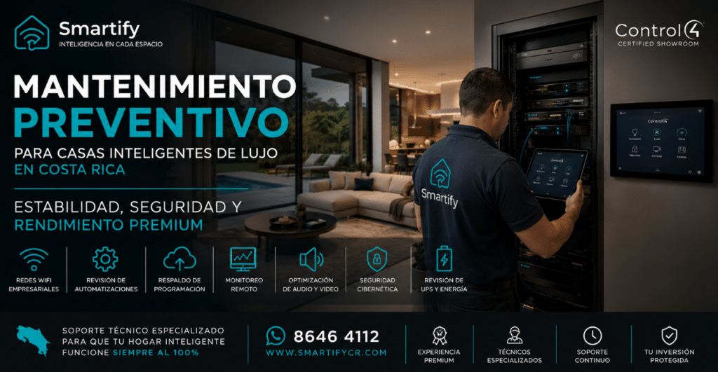 Mantenimiento preventivo para casas inteligentes de lujo en Costa Rica